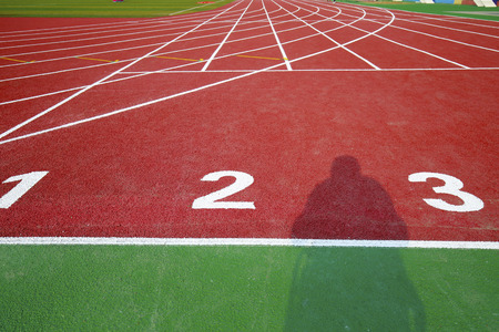 Beautiful runway, in track and fieldの写真素材