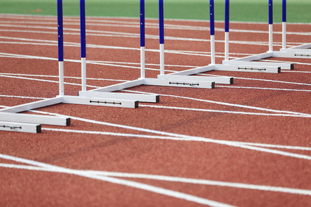 Hurdle rack in the track and field