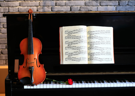 Violin and piano, indoorsのeditorial素材