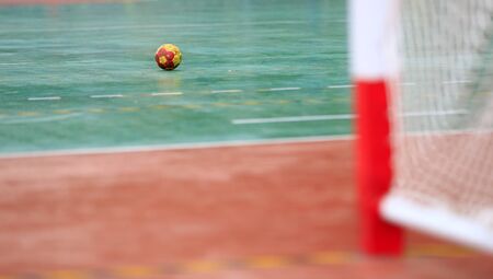 A handball on the playing field