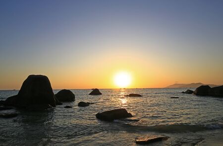 Sunrise on the seaの写真素材