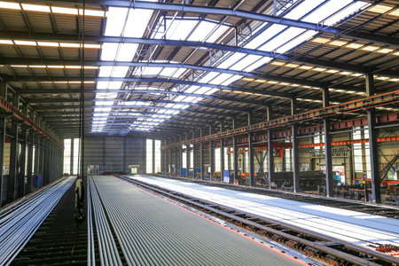 Neat Angle steel production workshopのeditorial素材