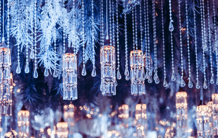 The wedding lights in the ceremony hall