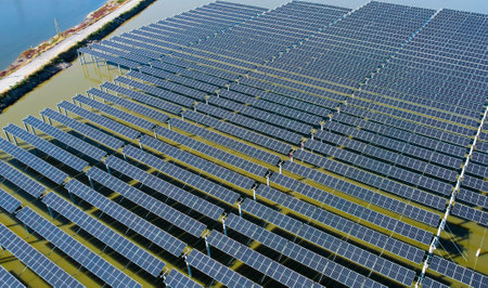Drones capture on-site construction of photovoltaic panels