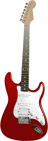 red electric guitarのイラスト素材