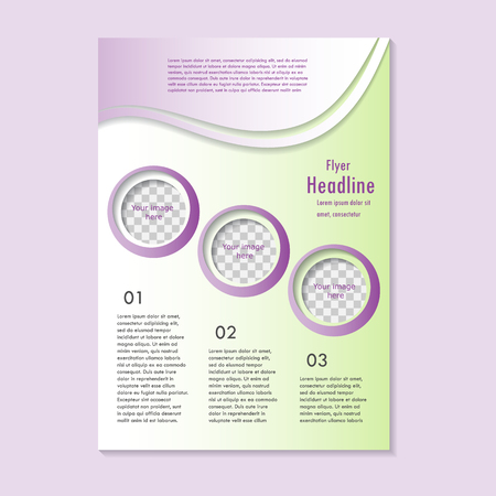 Vector flyer template design. For business brochure, leaflet or coverのイラスト素材