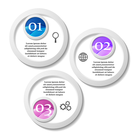 Vector infographics template with steps, options. For infographic, banner, poster, web design, brochure, presentationのイラスト素材