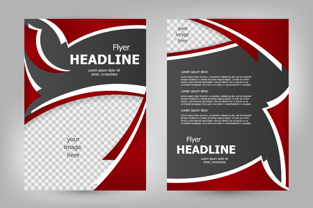 Vector flyer template design. For business brochure, leaflet or magazine coverのイラスト素材