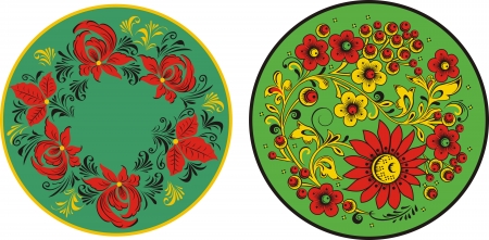 Two decorative patternsのイラスト素材