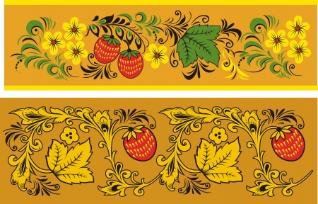 Two decorative patternsのイラスト素材