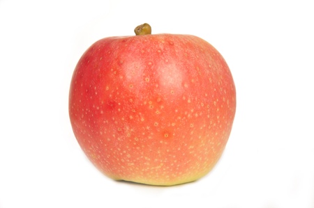 A red apple on a white background の写真素材