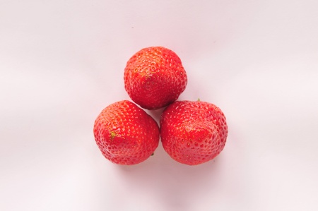 Strawberries in the white backgroundの写真素材