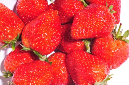 Strawberries in the white backgroundの写真素材
