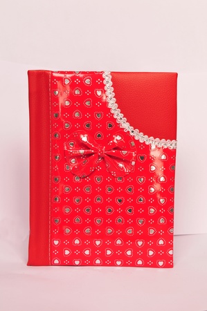The photo album of red の写真素材