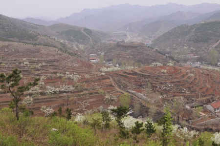 In the north of China small mountain village の写真素材