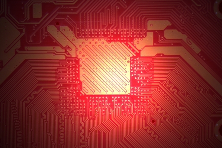 Macro photography of the circuit board の写真素材