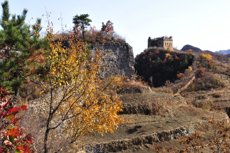 Autumn original the Great Wall の写真素材