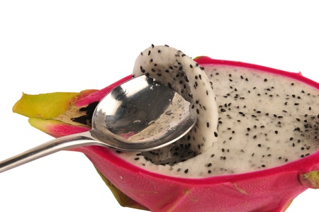 Isolated in the white background of pitaya の写真素材