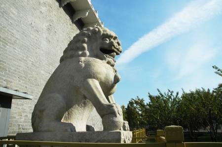 Of marble stone lions の写真素材
