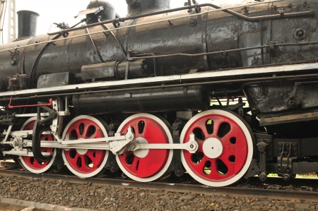 The wheels of the train の写真素材