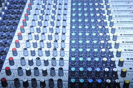 Music mixer in the recording studio close-up  の写真素材