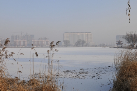 It snows in winter the landscape  の写真素材