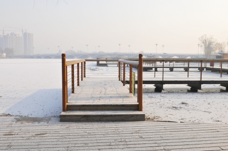 It snows in winter the landscape  の写真素材
