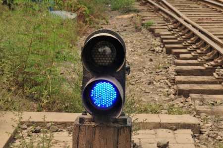 Railway on the light  の写真素材