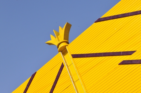 Yellow wall decorationの写真素材