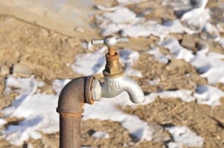 The old faucet の写真素材