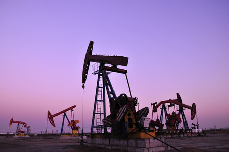 Oil drilling rig, tanghai county of hebei province oil fields in Chinaのeditorial素材
