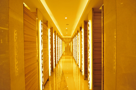 Comfortable hotel corridorのeditorial素材