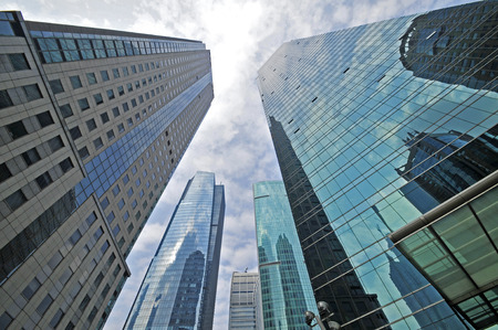 Office building as the background, the landmark of Shanghai in China