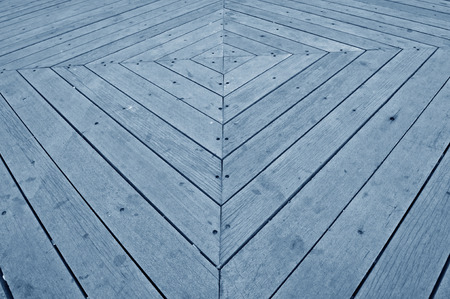The wooden floor in the park