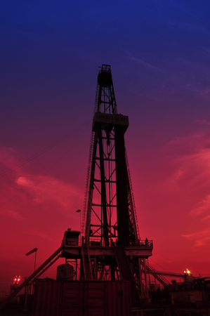 Oil drilling rig, tanghai county of hebei province, oil fields in Chinaの写真素材