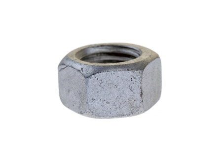 Bolt and nut, isolated on a white background