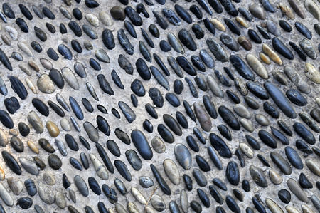 floor with pebble stonesの写真素材