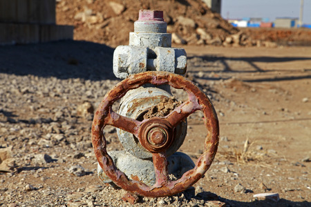 The pipe and valve oil fieldsの写真素材