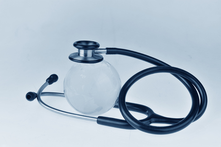 The stethoscope, global health careの写真素材