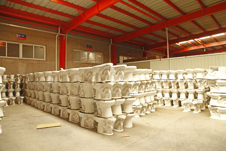 Ceramic products in the workshopの写真素材