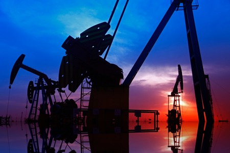 Oil pumps. Oil industry equipment.の写真素材