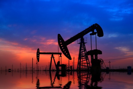 Oil pumps. Oil industry equipment.のeditorial素材