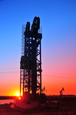 Oil drilling rigのeditorial素材