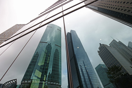 Office building as the background, the landmark of Shanghai in Chinaのeditorial素材