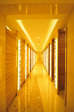 Comfortable hotel corridorのeditorial素材