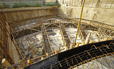 Urban construction buildings foundation