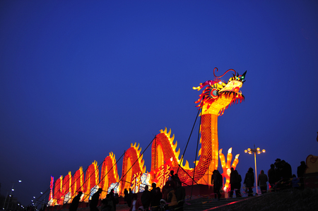 The Chinese dragon lanternのeditorial素材