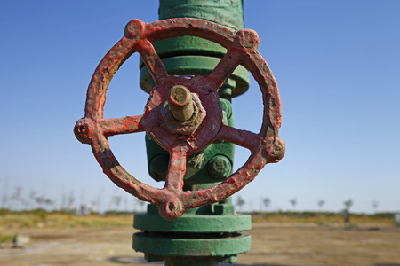 Oil pipes and valvesの写真素材