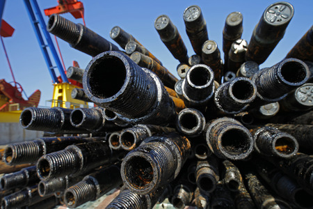Oil drill pipeの写真素材