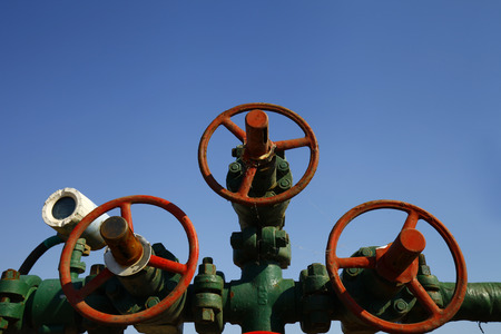 Oil pipes and valvesの写真素材